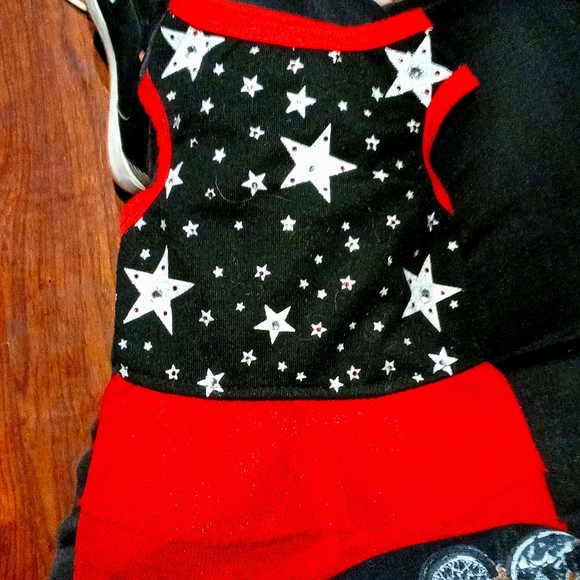 XS Summer Puppy Dress w/bling - Picture 1 of 2